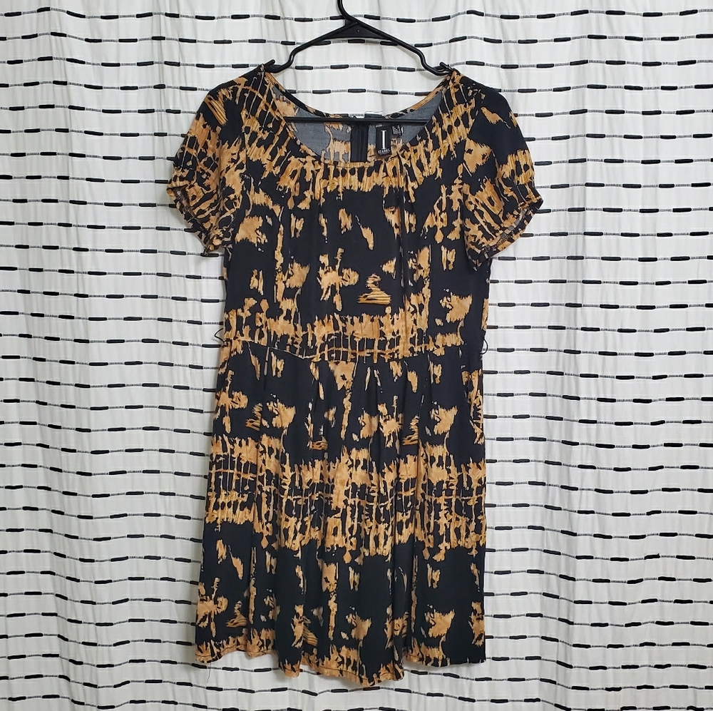 Izabel London Printed Black Dress